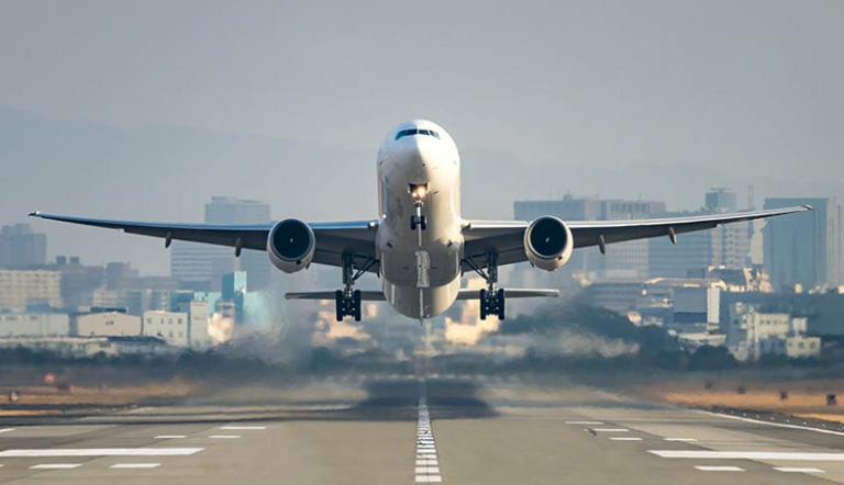 Aircraft taking off